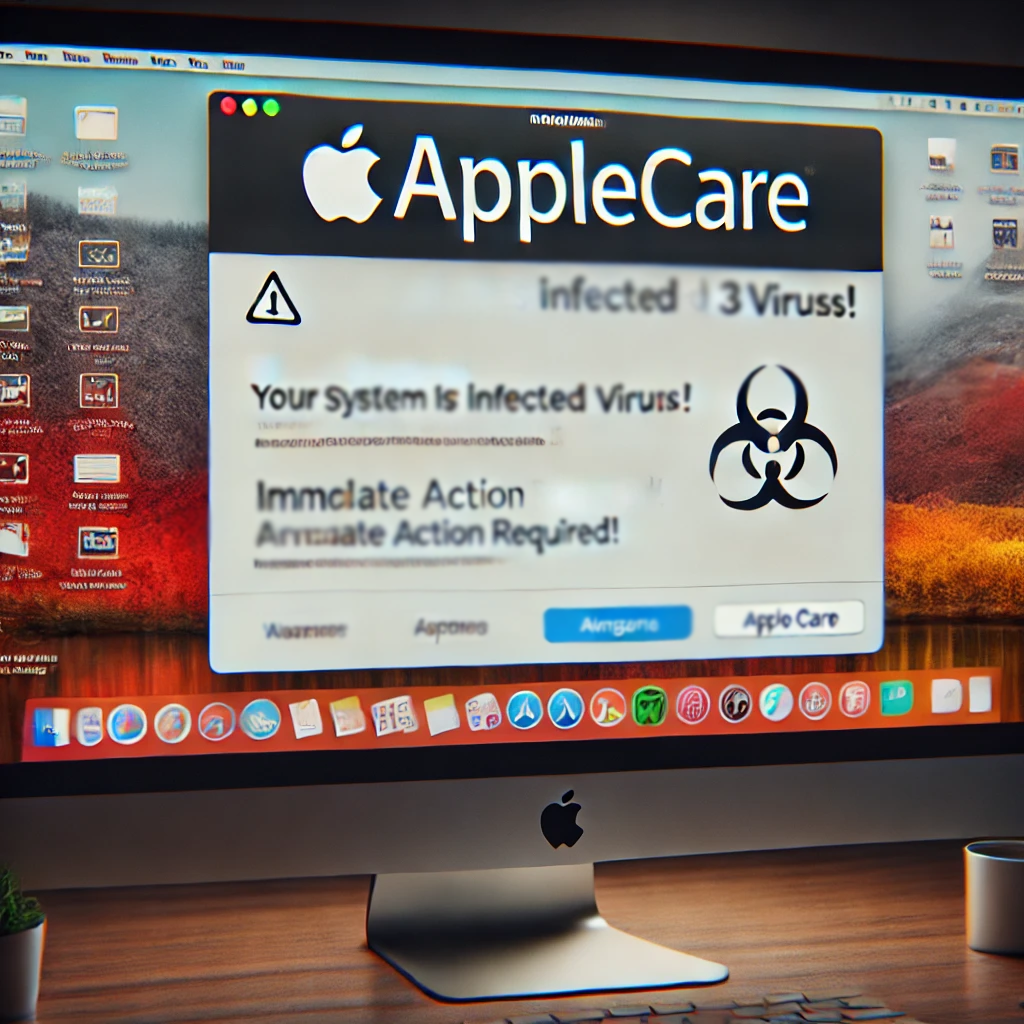 AppleCare Virus Warning Scam Pop up