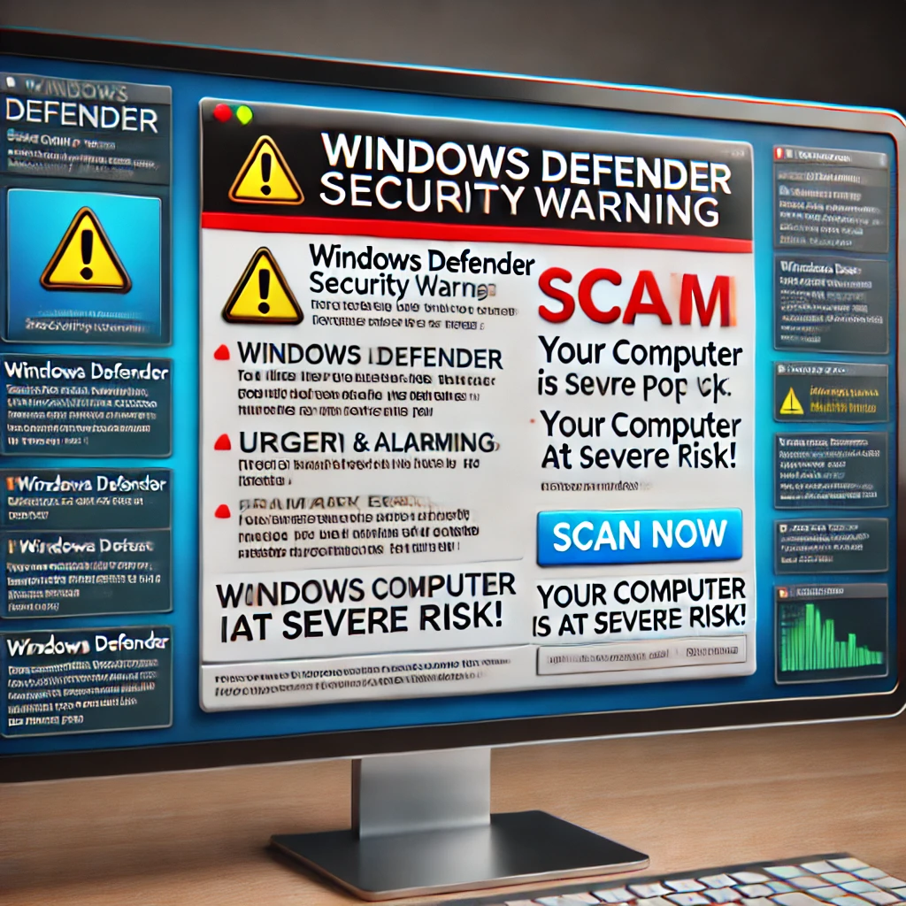 Common Signs of a Windows Defender Security Warning Scam Pop Up