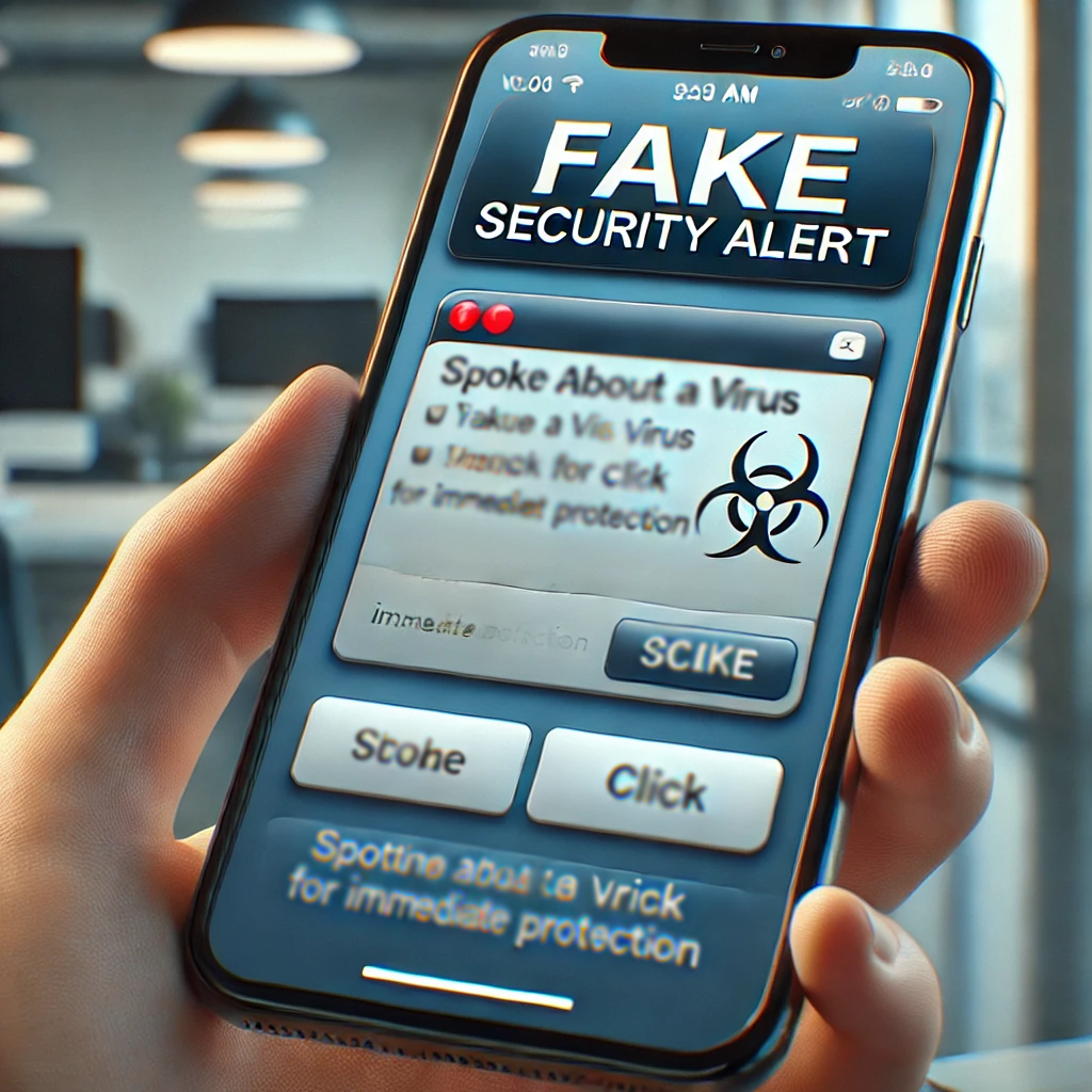 Identifying Fake Security Alert on iPhone