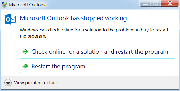 Outlook not Working